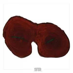 Mesa Resinada de Jantar Sérvia -  Madeira Maciça e Pés de ferro 1,15 X 0,70