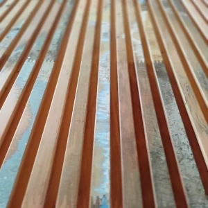 Revestimento Painel Ripado com vestígios tinta -  Peroba Rosa Demolição ( Valor m²)