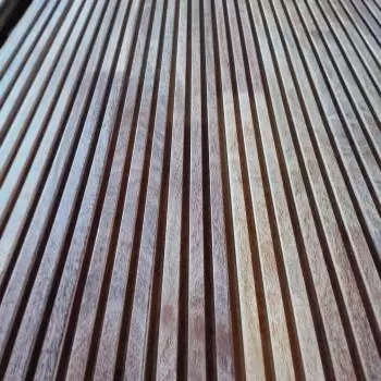 Revestimento Painel Ripado 2,0 x 1,5 -  Cumarú  Rosa Cerne Extra( Valor m²)