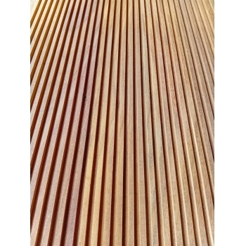 Revestimento Painel Ripado 1,0 x 1,0 -  Cumarú  Champanhe Cerne Extra( Valor m²)