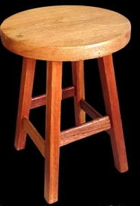 Kit 4 Banqueta Baixa alt.45 cm em Madeira Maciça